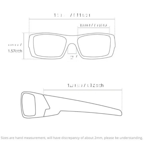 Polarized Rectangular Sunglasses UV400
